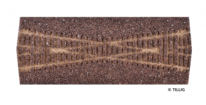 TILLIG 86529 - H0 Gleisbettung Elitegleis dunkel (braun) für Kreuzung 15°